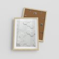 Plakat w ramie 30x40 - Przestrzenne Zabawy - geometryczne, 3D - rama drewno