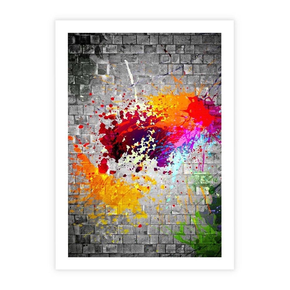 Plakat bez ramy 30x40 - Ekspresja Graffiti - farba, graffiti