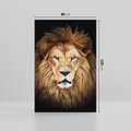 Obraz na płótnie 80x120 - Król zwierząt w majestatycznym stylu - lew, król