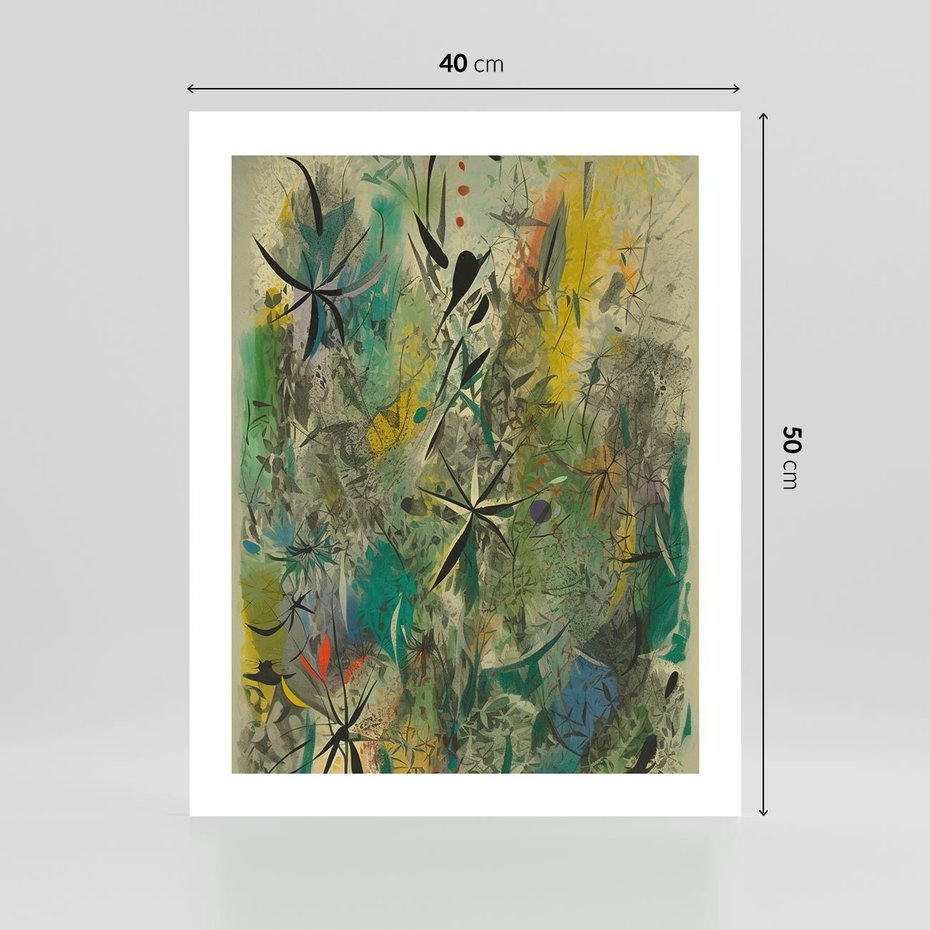 Plakat bez ramy 40x50 - Tajemnicze Konstrukcje Form - abstrakcyjny obraz, mnogość kolorów