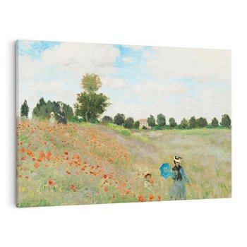 Obraz na płótnie 100x70 - Pole makowe w pobliżu Argenteuil 1873, Claude Monet - Reprodukcja - reprodukcja, obraz na płótnie
