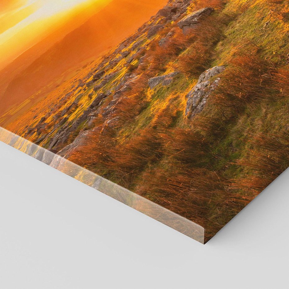 Obraz na płótnie 120x60 - Skały oplątane słońcem - skały, słońce