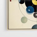 Obraz w ramie 80x80 - Bezgraniczny Taniec Światła - abstrakcyjna geometryczna kompozycja, koła linie - rama drewno