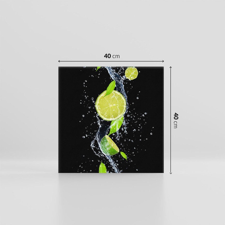 Obraz na płótnie 40x40 - Świeżość Cytrusów - limonki, cytryny
