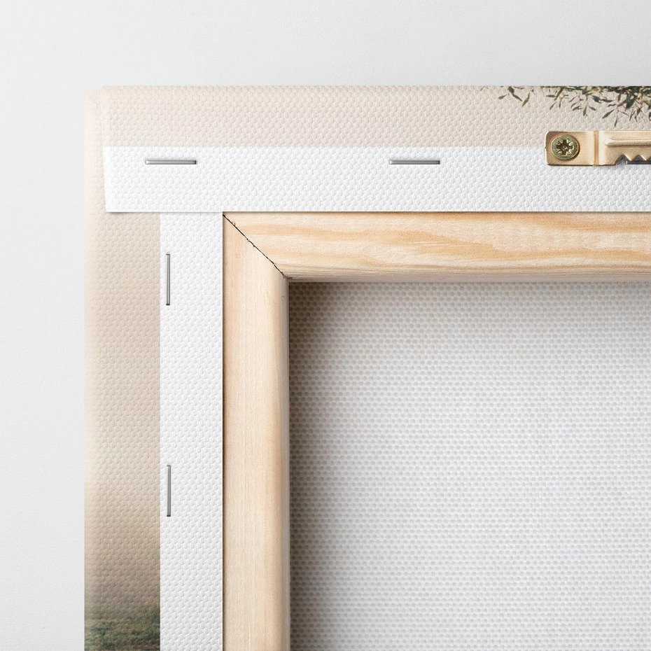 Obraz na płótnie 80x120 - Zamglona Prostota - artystyczna fotografia, samotne drzewo na zamglonej łące