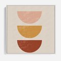 Obraz w ramie 80x80 - Geometryczne Wibracje - boho plakat, geometryczny - rama biała