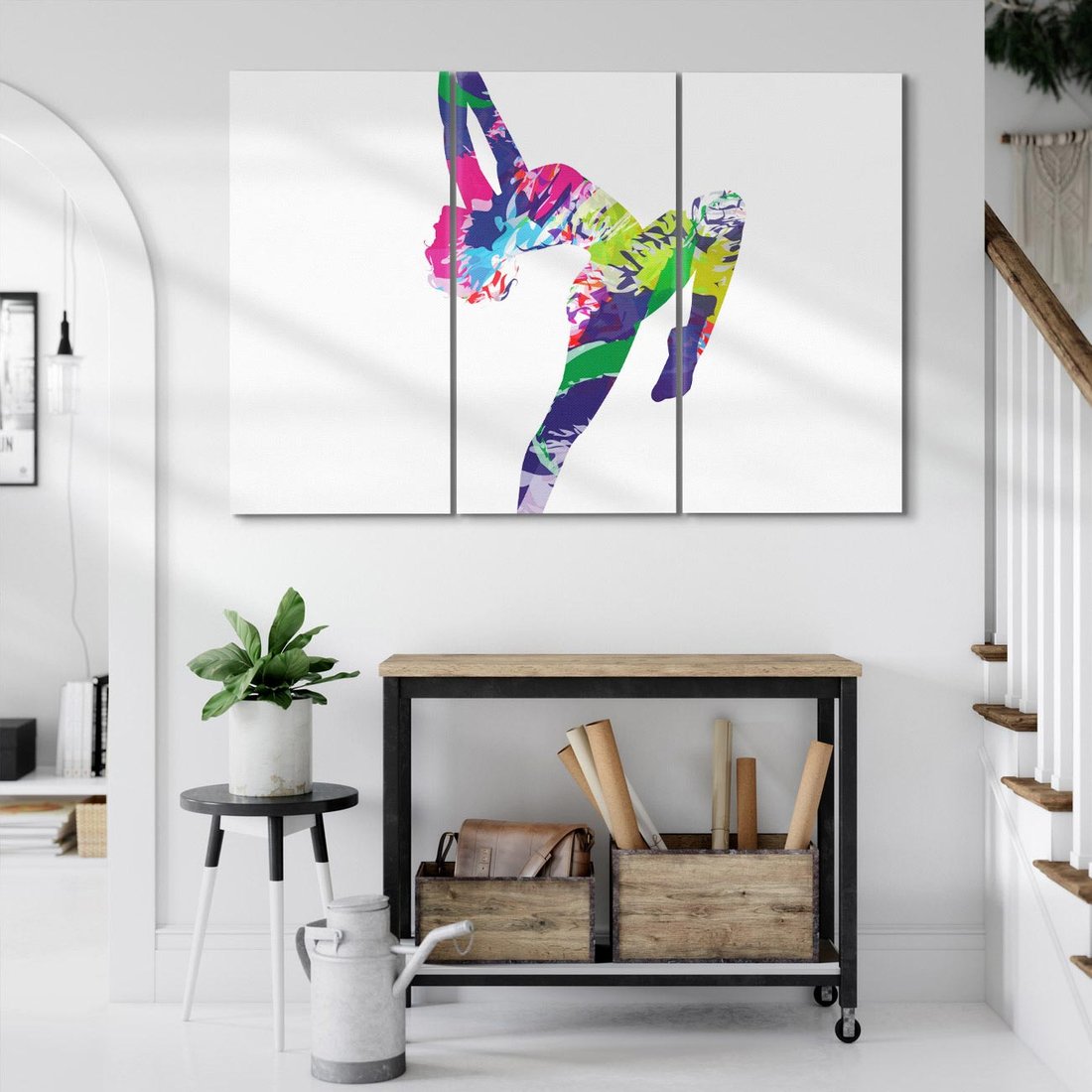 Obraz na płótnie 120x80 - Taniec w akwareli - taniec, akwarela