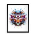 Plakat w ramie 50x70 - Tygrys w graficznej oprawie - tygrys, grafika - rama czarna