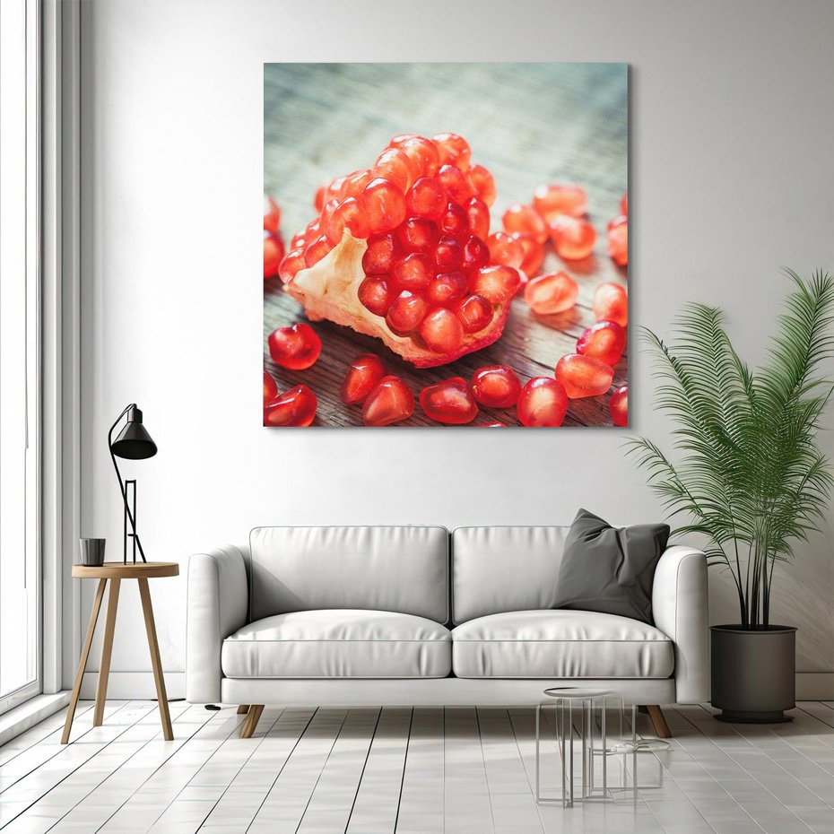 Obraz na płótnie 40x40 - Granatowa Inspiracja Kuchni - granat, kuchnia