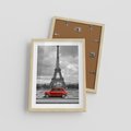 Plakat w ramie 30x40 - Paryż z wieżą Eiffla w tle - Paryż, Eiffla - rama drewno
