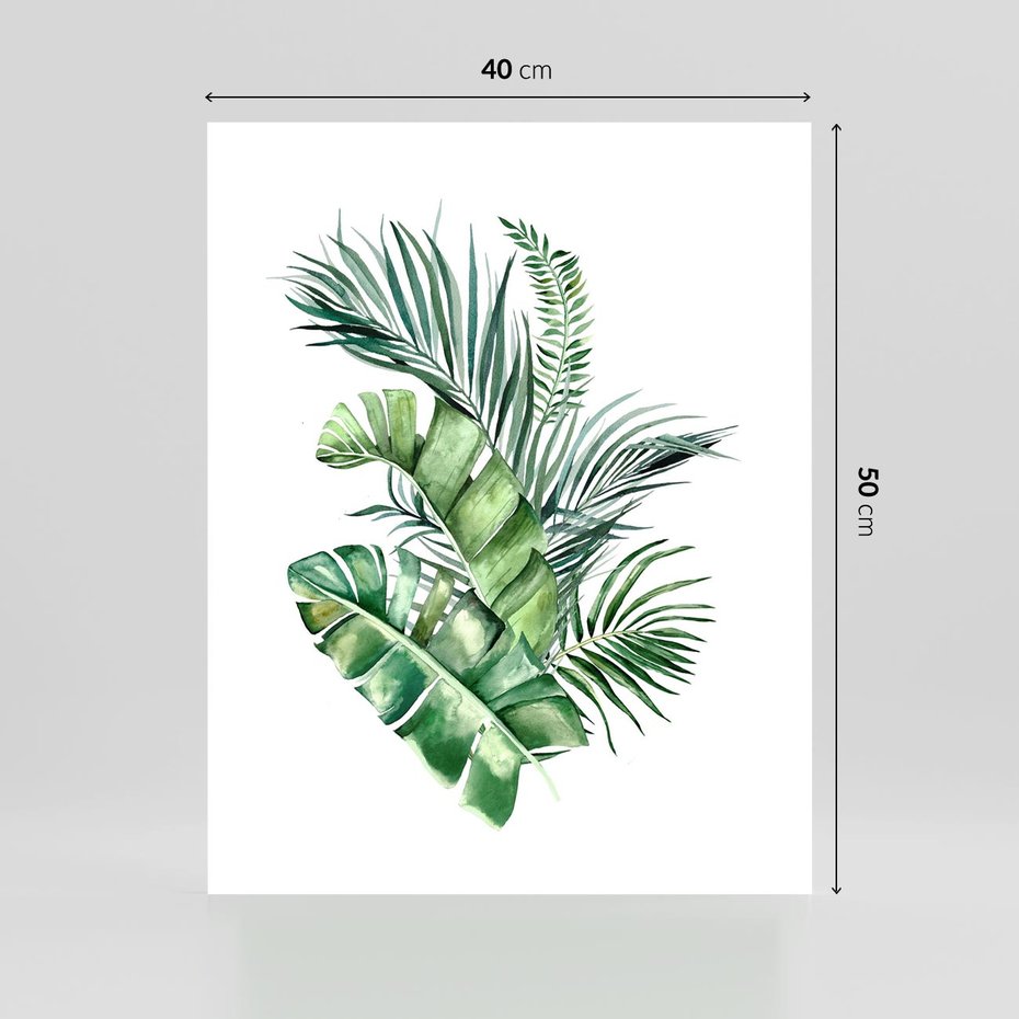 Plakat bez ramy 40x50 - Piękno Złotej Rośliny - złote, liście