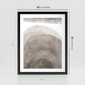 Plakat w ramie 40x50 - Przenikające Kształty - rozmyte cienie, abstrakcja - rama czarna