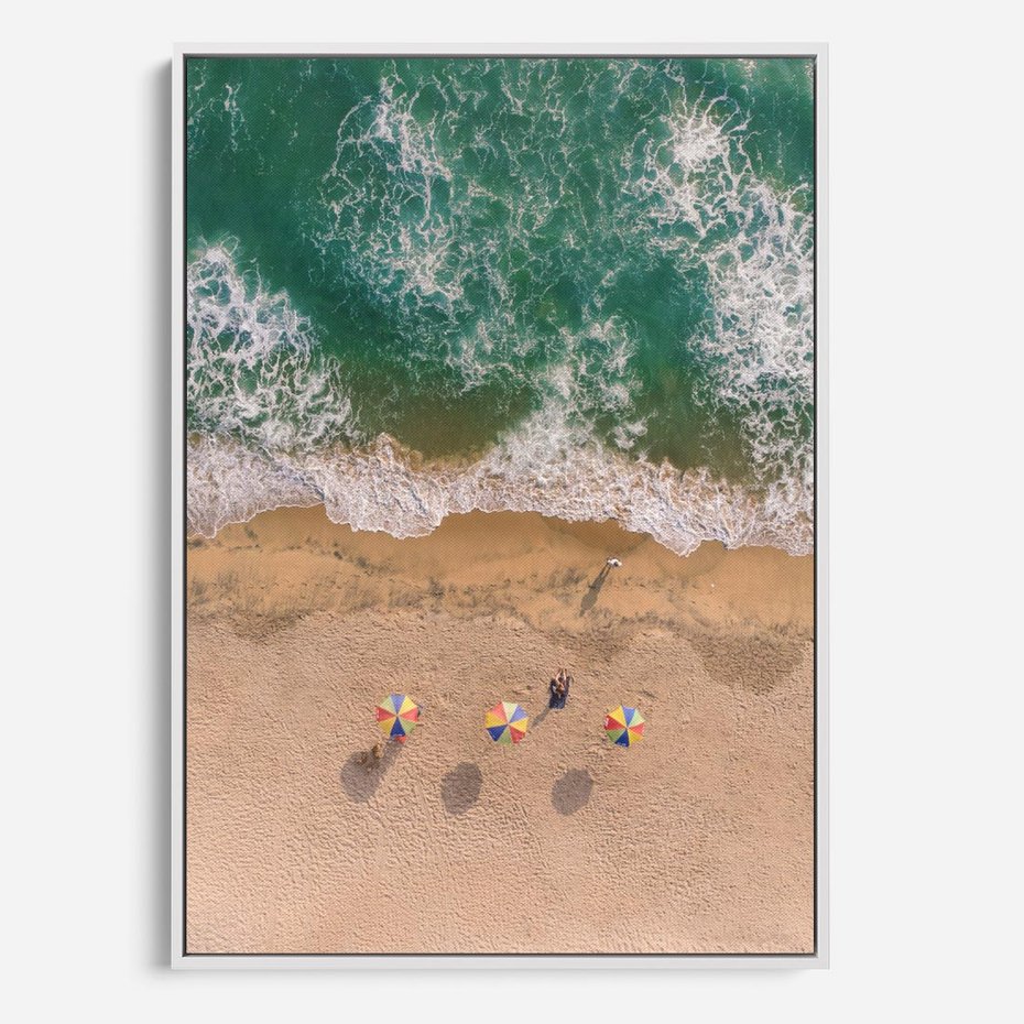 Obraz w ramie 70x100 - Letnie Wakacje na Horyzoncie - plaża, morze - rama biała