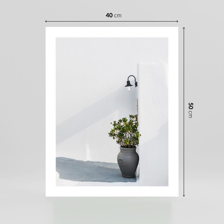 Plakat bez ramy 40x50 - Błękitne wybrzeże - Santorini, Grecja