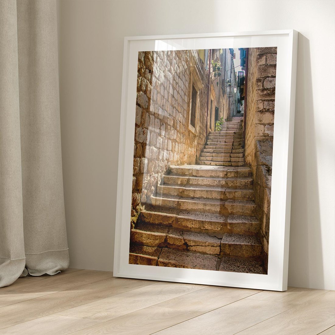 Plakat bez ramy 50x70 - Uliczka: perspektywa miejskiego krajobrazu - uliczka, perspektywa