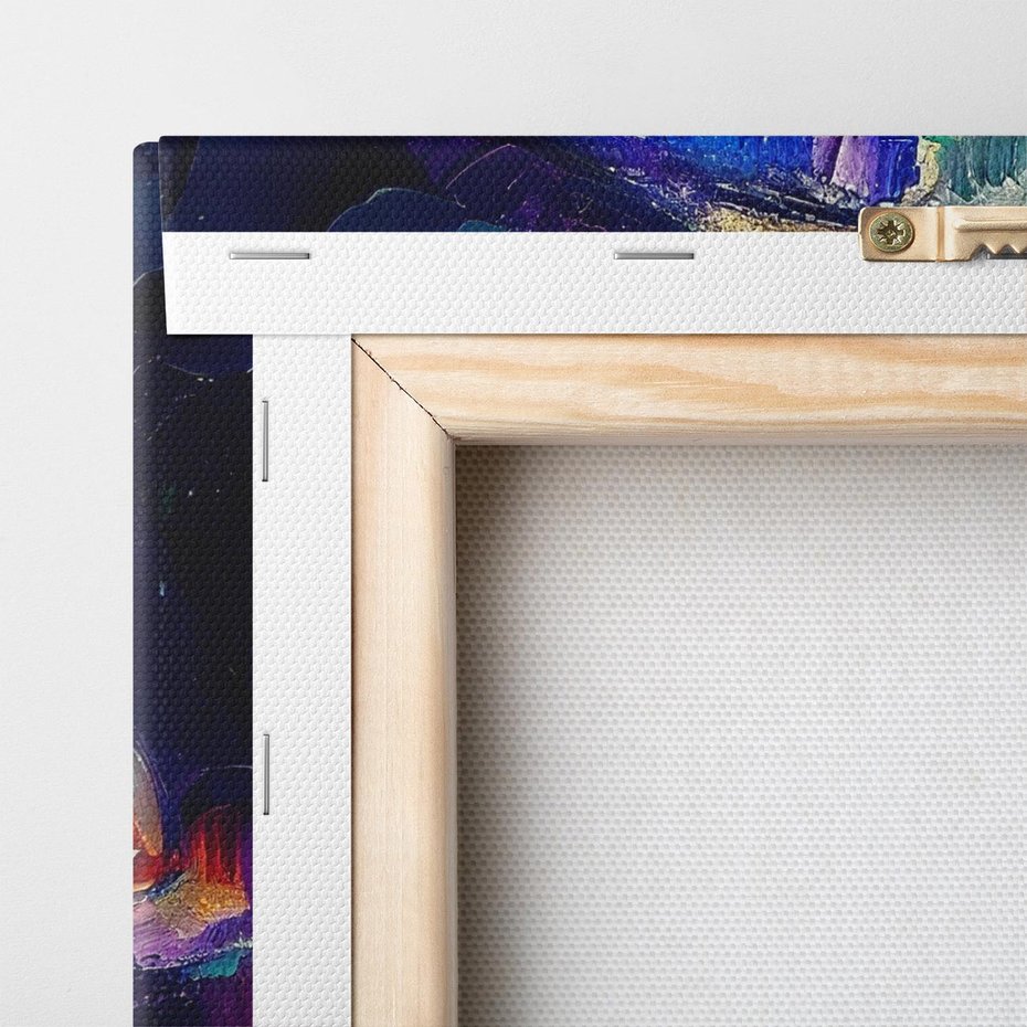 Obraz na płótnie 30x30 - Mistyka Tęczowego Oka - oko, obraz olejny