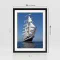 Plakat w ramie 30x40 - Podróż na Żaglowcu Przygody - żaglowiec, podróż - rama czarna