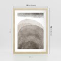 Plakat w ramie 30x40 - Przenikające Kształty - rozmyte cienie, abstrakcja - rama drewno