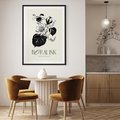 Plakat bez ramy 30x40 - Odbicie kwiatowych chwil - kwiaty, typografia