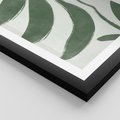 Plakat w ramie 30x40 - Zieleń Wewnętrznego Spokoju - zielony plakat, roślinne inspiracje - rama czarna