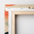 Obraz na płótnie 60x60 - Czerwone Melodie - japońska sztuka, zachód słońca nad oceanem
