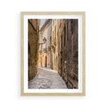 Plakat w ramie 50x70 - Perspektywa Uliczki - uliczka, perspektywa - rama drewno
