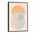 Obraz w ramie 50x70 - Migotliwe Wzory - geometryczne kształty, koła - rama czarna
