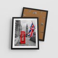 Plakat w ramie 40x50 - Londyńska Budka przy Big Benie - Londyn, budka - rama czarna