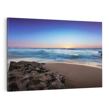 Obraz na płótnie 70x50 - Morze i Plaża - Spokój Oceanicznej Przestrzeni - morze, plaża