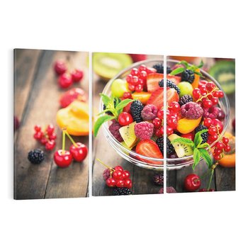 Obraz na płótnie 120x80 - Kulinarne rozkosze - miska, owoce