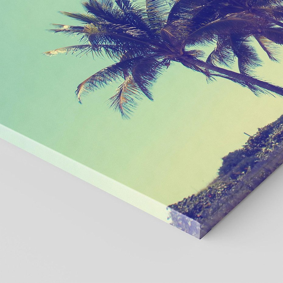 Obraz na płótnie 100x50 - Idylliczna Plaża z Palmami - palmy, plaża