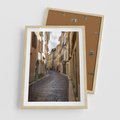 Plakat w ramie 50x70 - Magiczne widoki - uliczka, perspektywa - rama drewno