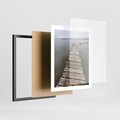 Plakat w ramie 40x50 - Jeziorne Refleksje - pomost, jezioro - rama czarna