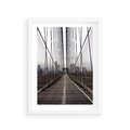 Plakat w ramie 30x40 - Nowoczesna Linia - most, nowoczesna - rama biała