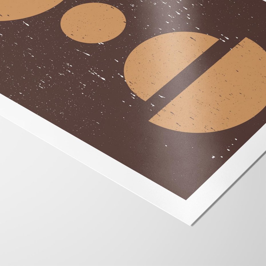 Plakat bez ramy 40x50 - Impulsy Przestrzeni - mid century styl, nowoczesna grafika