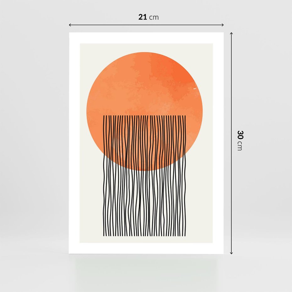 Plakat bez ramy 21x30 - Echa Wyobraźni - koło, boho styl
