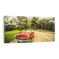 Obraz na płótnie 120x60 - Retro Samochód w Kubańskiej Opowieści - samochód, retro