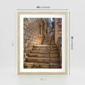 Plakat w ramie 40x50 - Uliczka: perspektywa miejskiego krajobrazu - uliczka, perspektywa - rama drewno