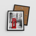 Plakat w ramie 40x50 - Kontrastująca Budka w Londynie - Londyn, budka - rama czarna