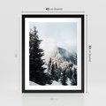 Plakat w ramie 40x50 - Góry, Las i Śnieg na Obrazie - góry, las - rama czarna