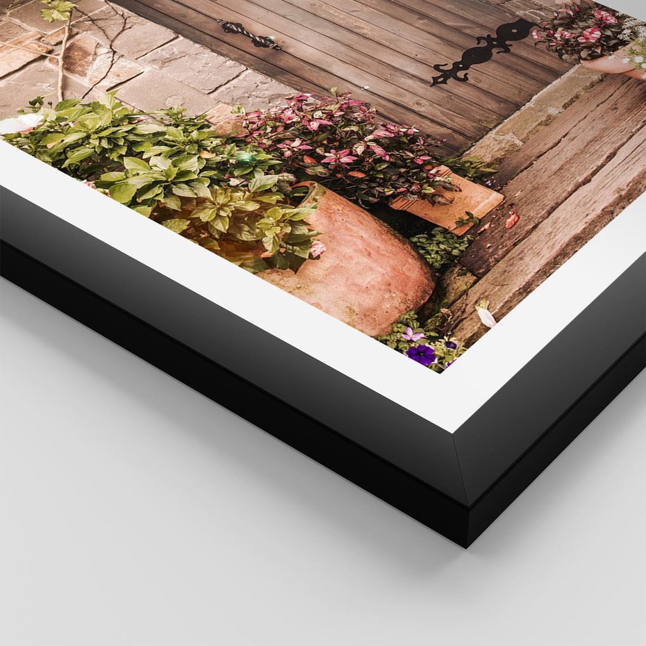 Plakat w ramie 40x50 - Wyjątkowy Klimat - drzwi, stare - rama czarna