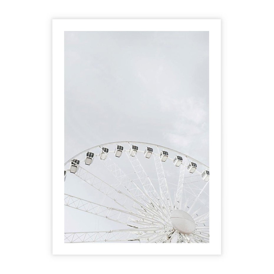 Plakat bez ramy 21x30 - Karuzela Młyńska: Nostalgiczne Koło - młyńskie koło, karuzela