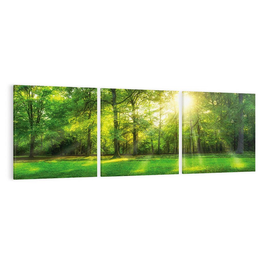 Obraz na płótnie 120x40 - Moc lasu - las, drzewa