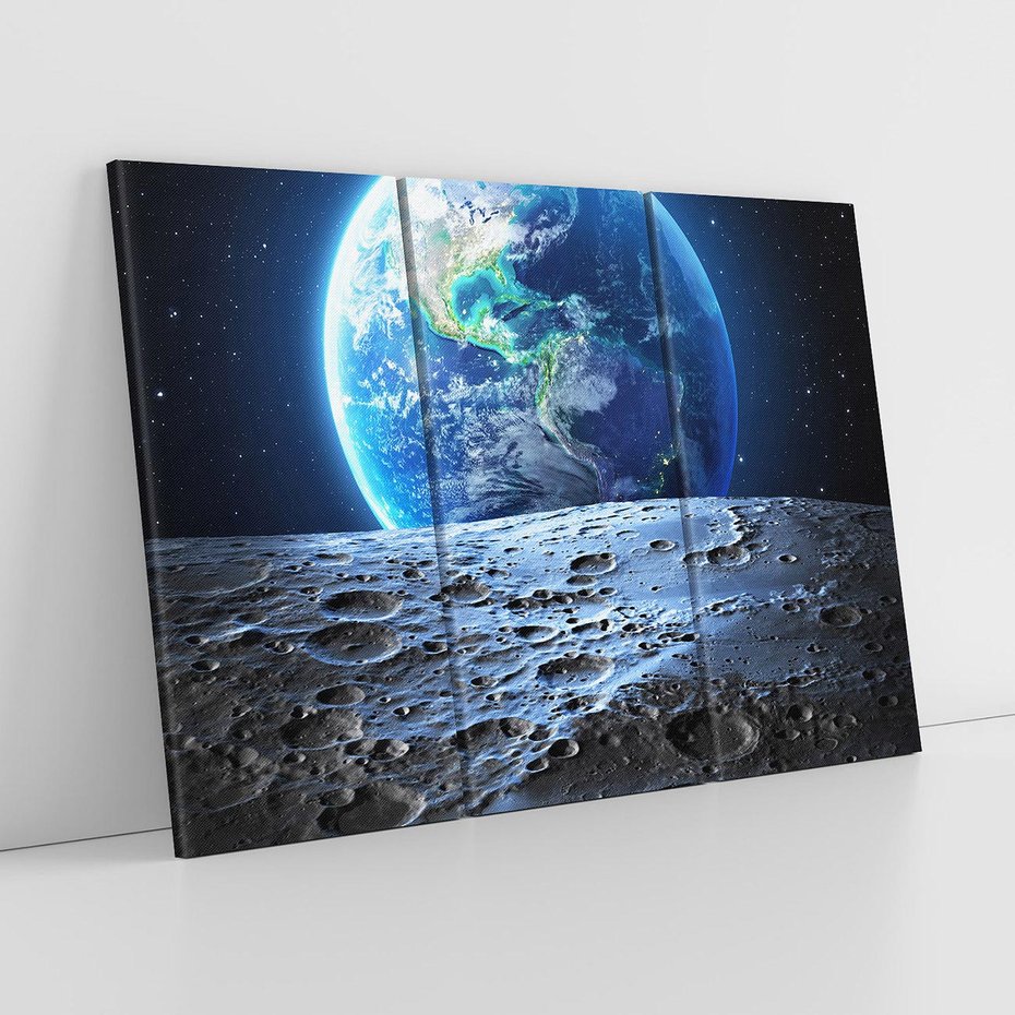 Obraz na płótnie 120x80 - Mistrzowskie spojrzenie na Ziemię - ziemia, kosmos