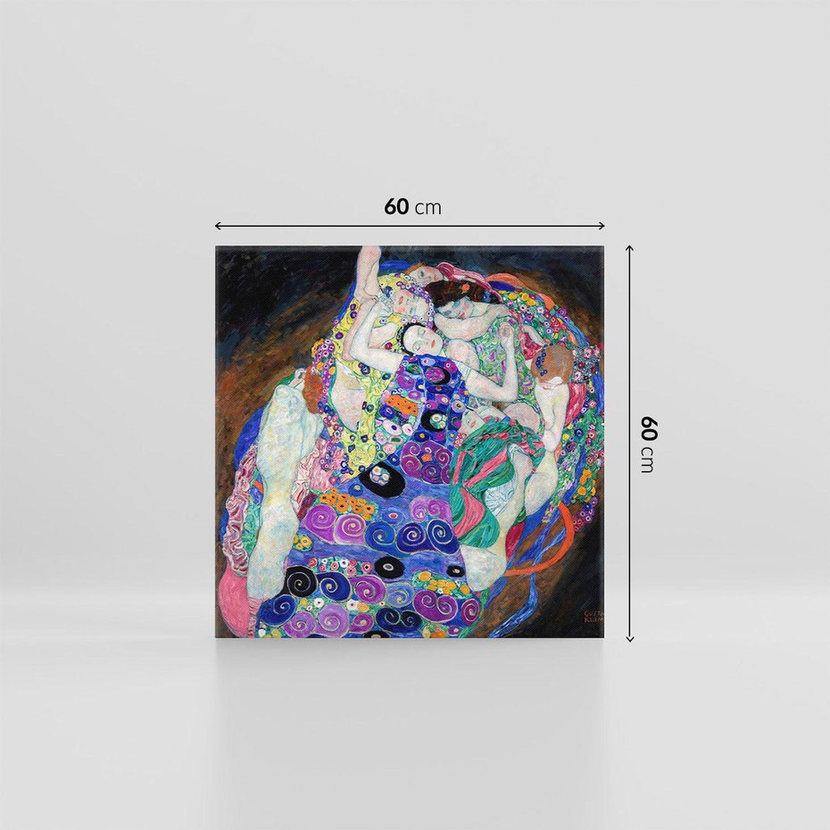 Obraz na płótnie 60x60 - "Dziewica" (1913) Gustav Klimt - Reprodukcja - reprodukcja, obraz na płótnie