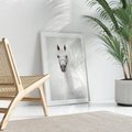 Plakat bez ramy 40x50 - Elegancja białego konia - biały, koń