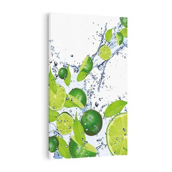 Obraz na płótnie 80x120 - Cytrusowa Świeżość - limonki, cytryny