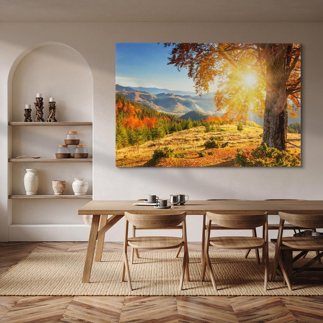 Obraz na płótnie 120x80 - Bliskość natury - góry, drzewo