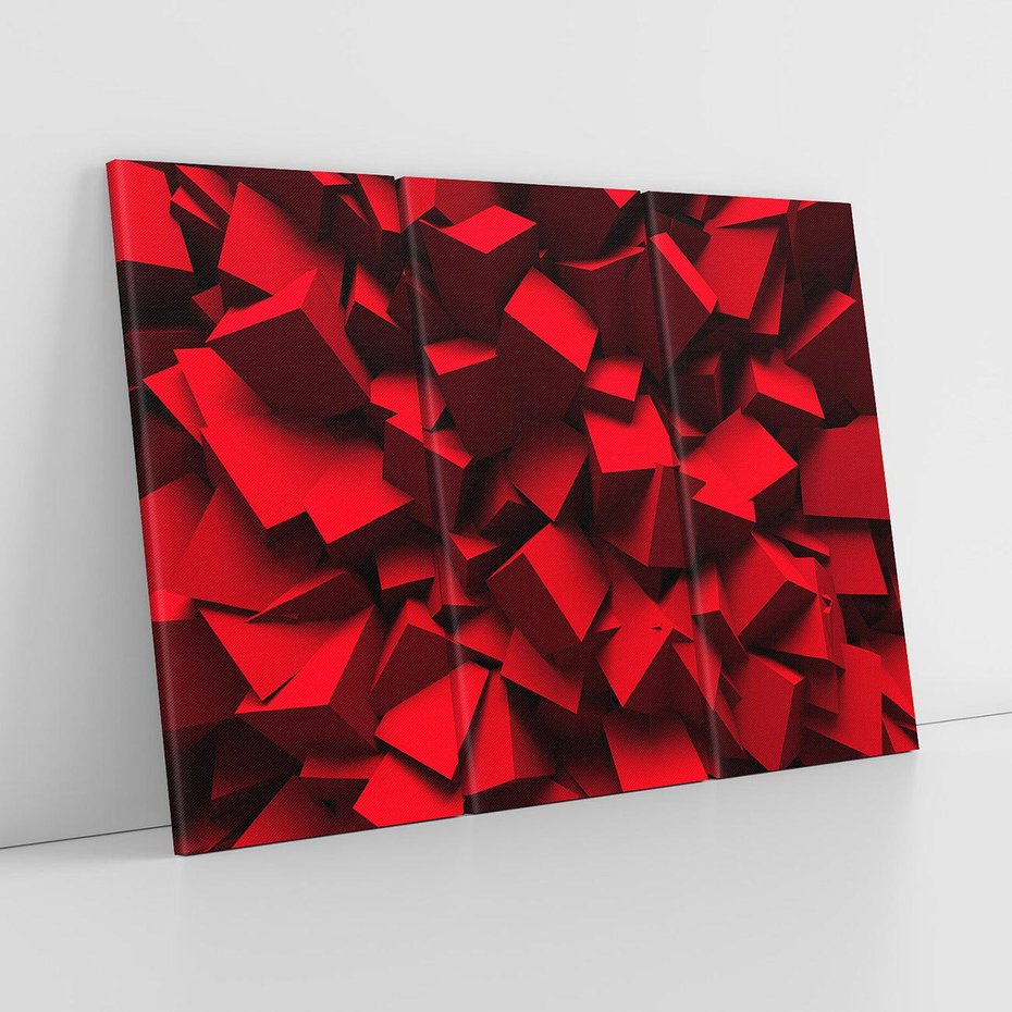 Obraz na płótnie 120x80 - Geometryczny 3D - abstrakcyjna kompozycja - geometryczny, 3D