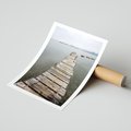 Plakat bez ramy 30x40 - Jeziorne Refleksje - pomost, jezioro